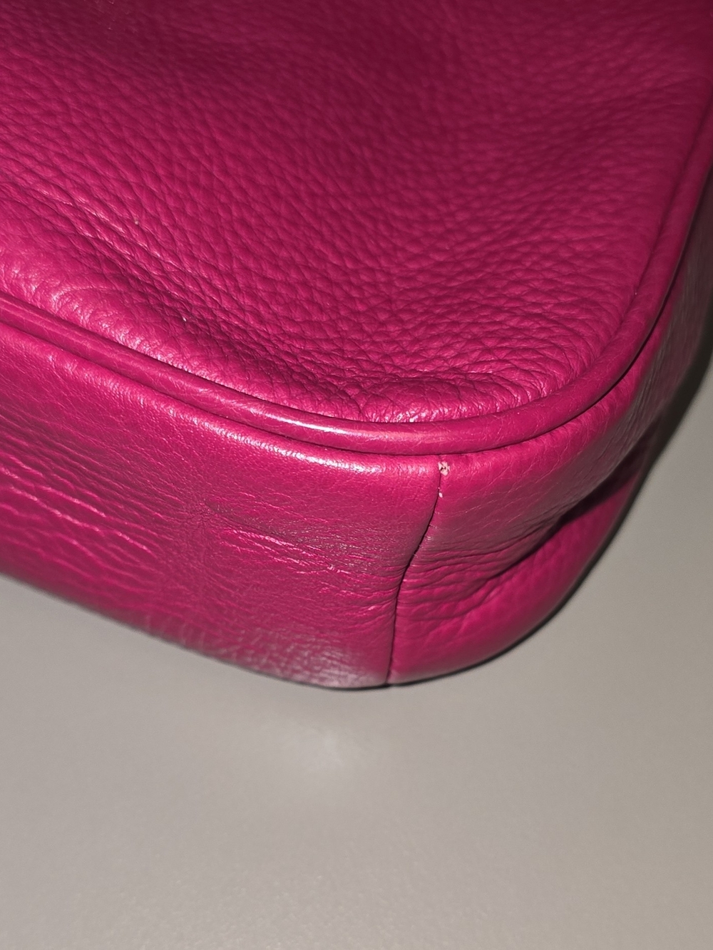 Coach Pink Fuchsia Pebbled Leather Mini Shoulder Bag Gold Chain F53340 - Picture 12 of 16